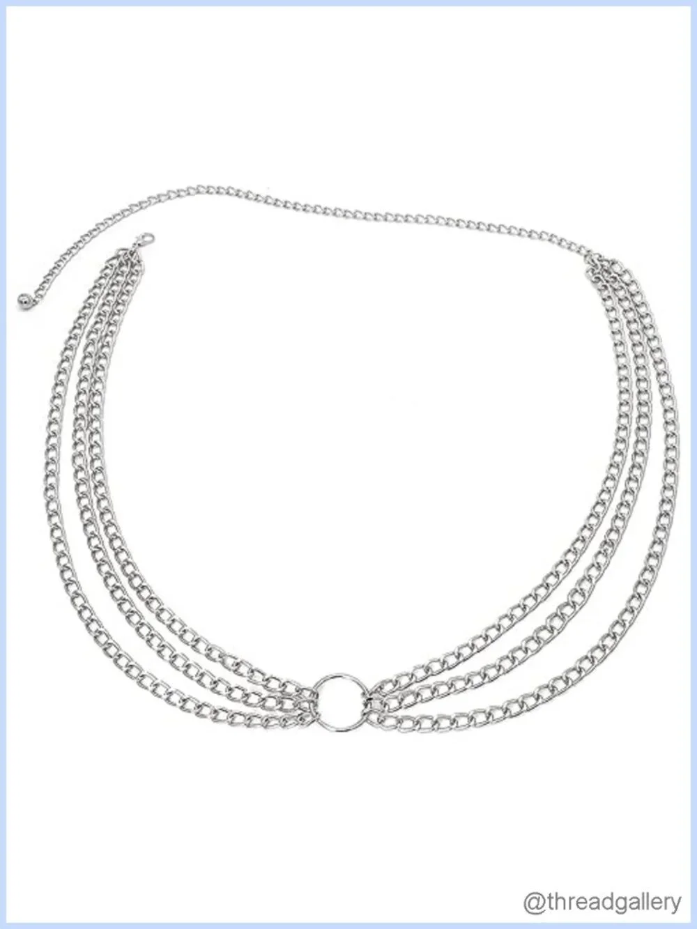 Multi-Layer Alloy Waist Chain Belt Adjustable Lobster Clasp